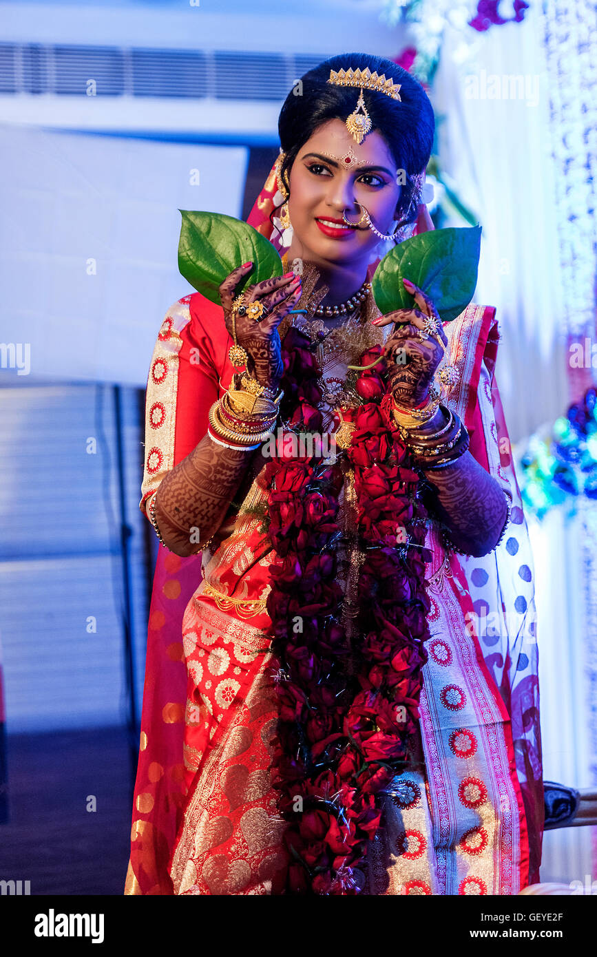 Bengali hinduistische Hochzeit Ritual. Stockfoto