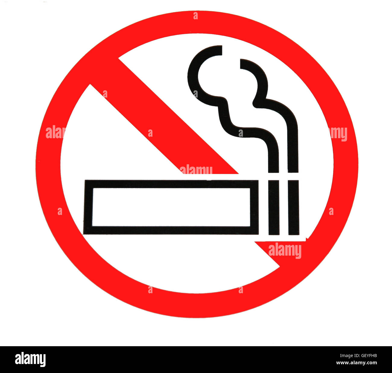 Kein Rauchen Schild, Johannesburg, Südafrika Stockfoto