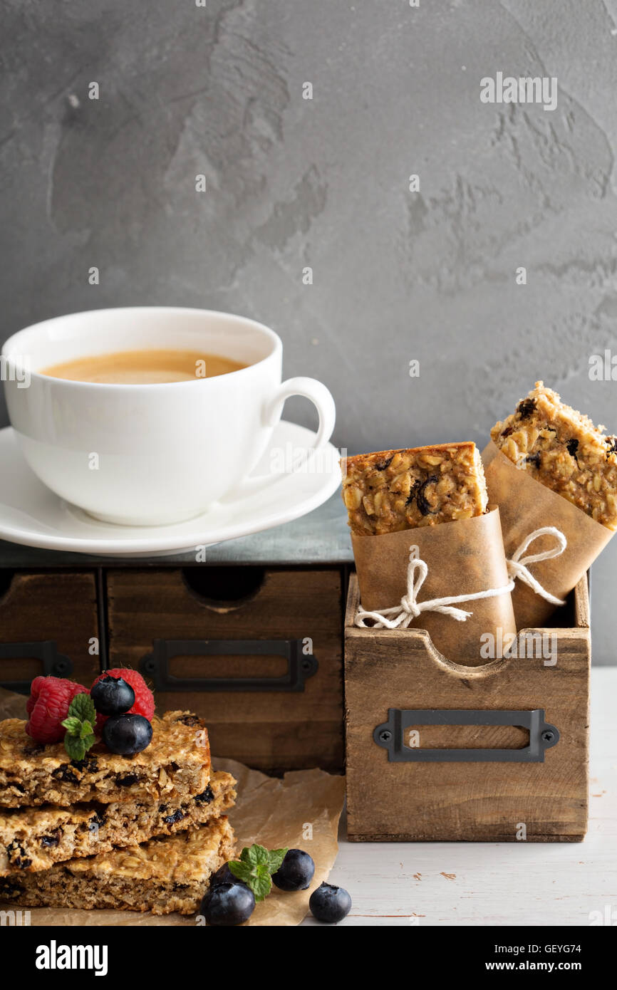 Mittagessen für Büro oder Schule Müsliriegel gehen Stockfoto