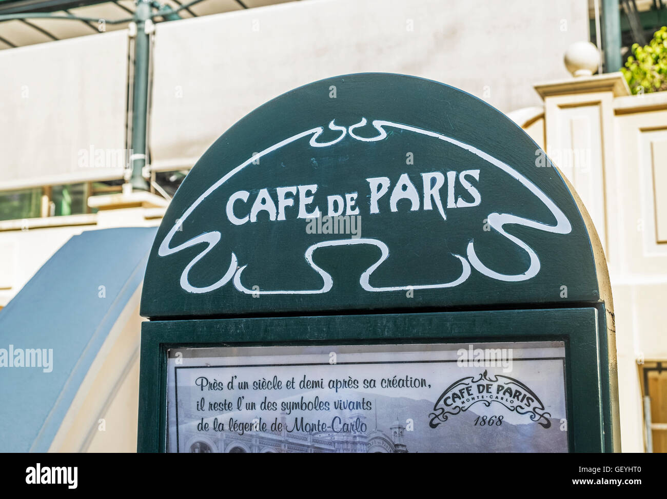 CAFE DE PARIS, Monte Carlo, Monaco Stockfoto