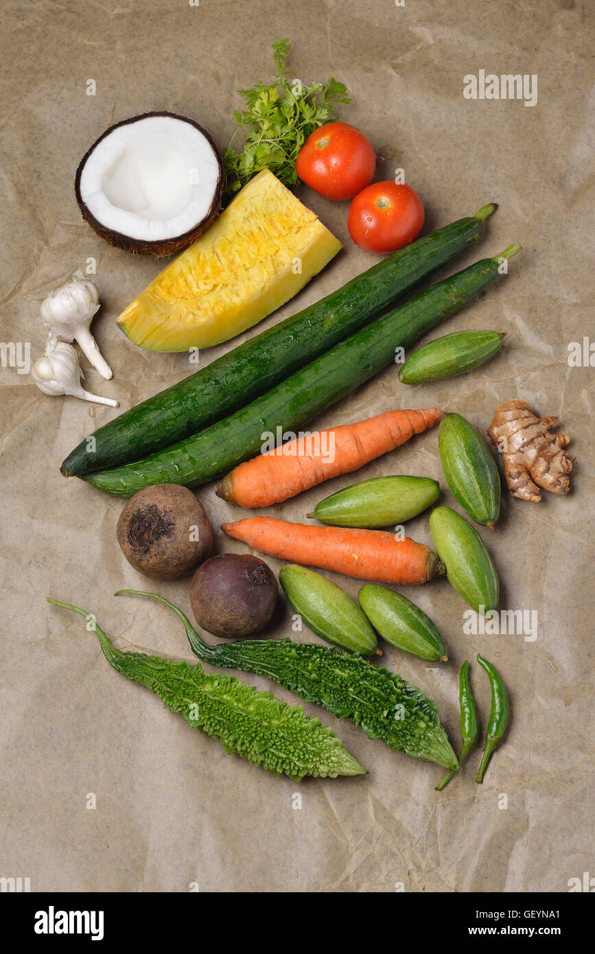 Gesunde Ernährung-Hintergrund Stockfoto