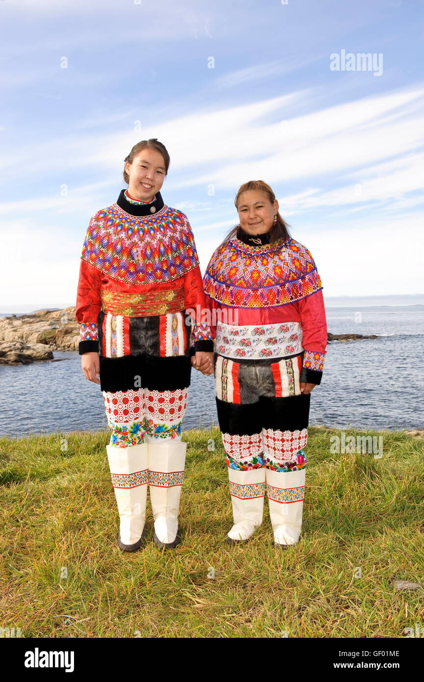 Geographie / Reisen, Grönland, Menschen, Westküste, Upernavik, traditionelle Kleidung, Chor von Upernavik, Stockfoto