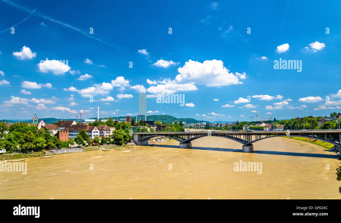 Der Rhein in Basel, Schweiz Stockfoto
