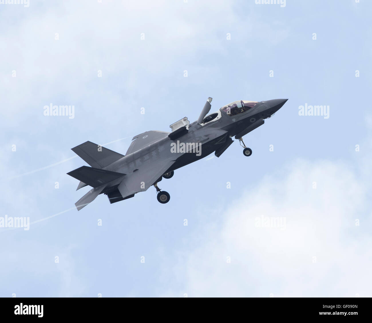 Lockheed Martin F-35 b Lightning II Kampfjet auf der Farnborough International Air Show 2016 Stockfoto