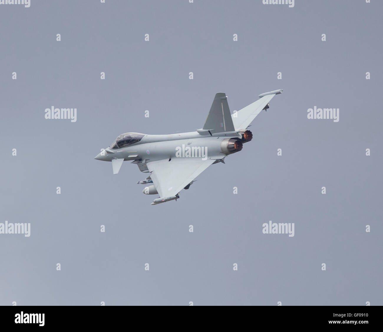 Eurofighter Typhoon Düsenjäger anzeigen auf der Farnborough International Airshow 2016 Stockfoto