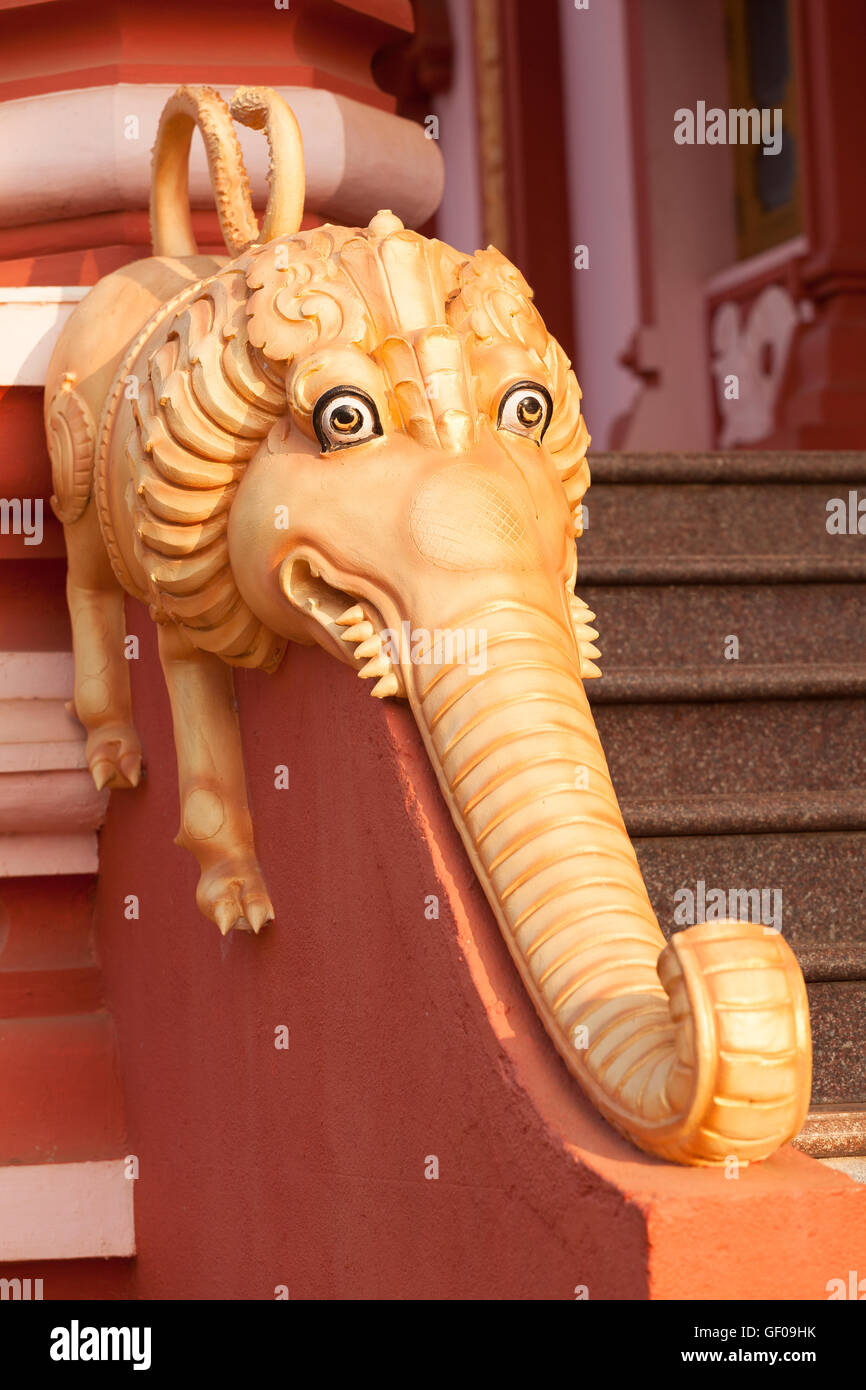 Hindu Tempel Ganesha Statue closeup Stockfoto