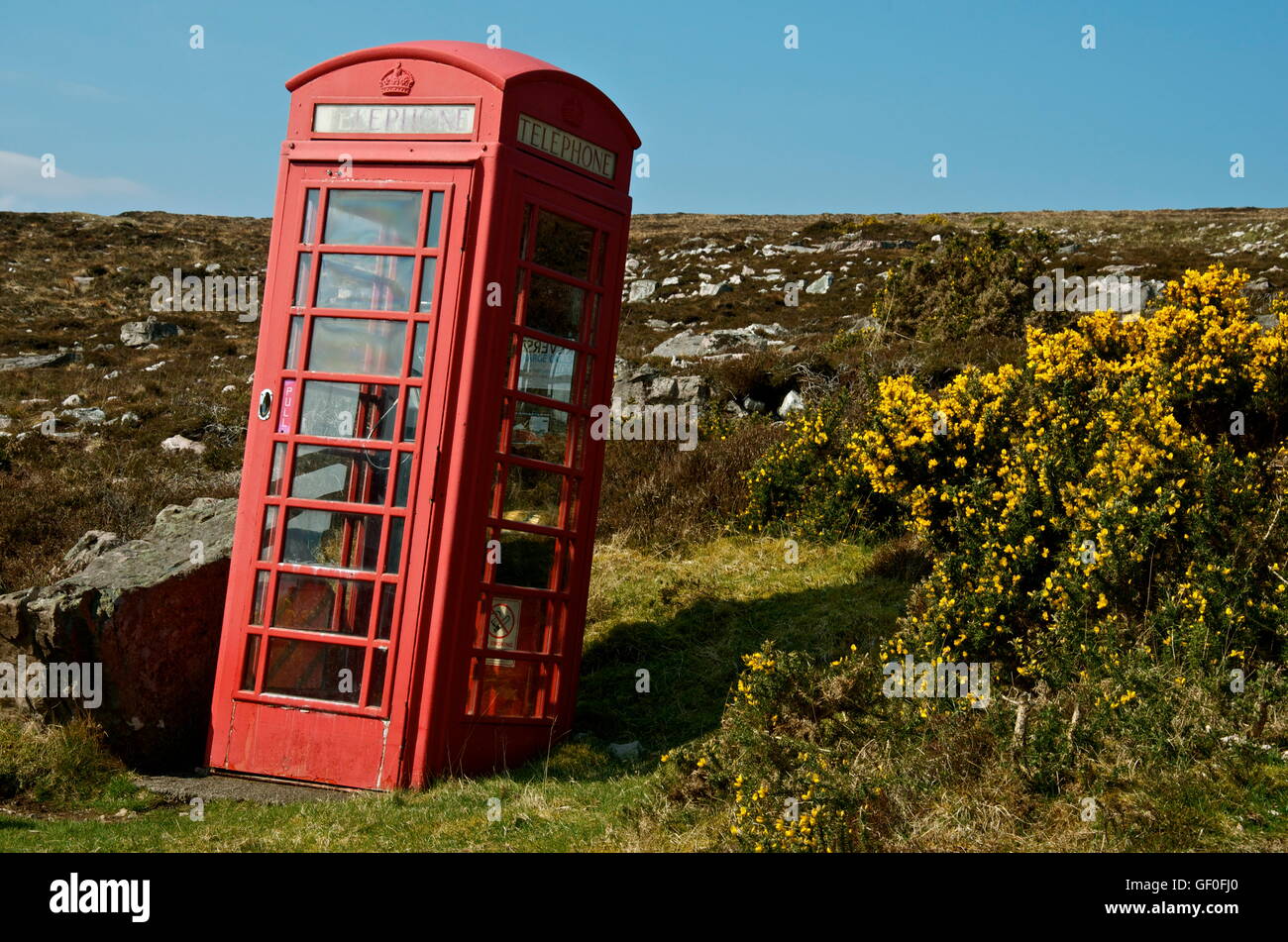 rote Telefonzelle Stockfoto