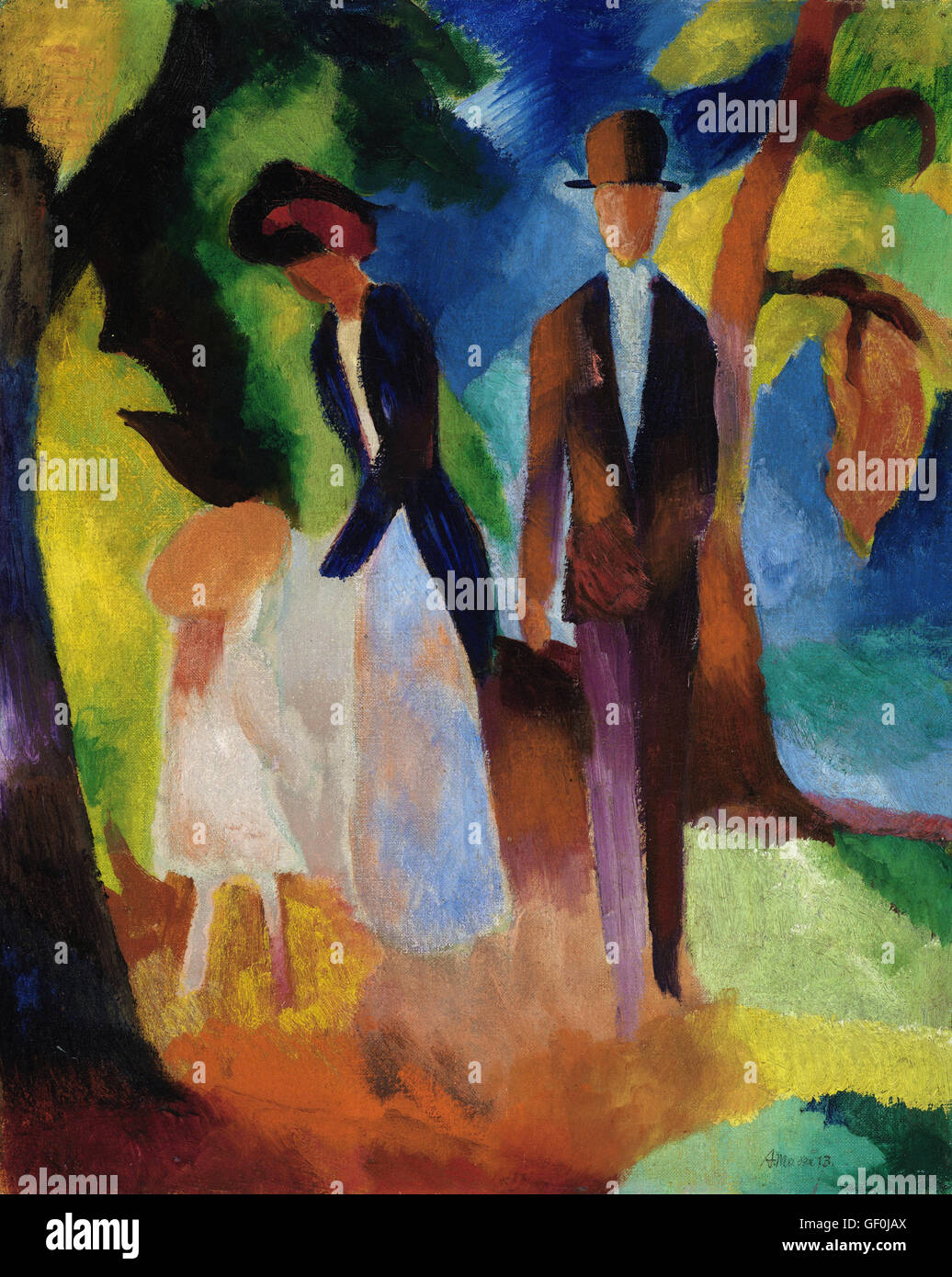 August Macke - Leute bin Blauen See (1913) Stockfoto