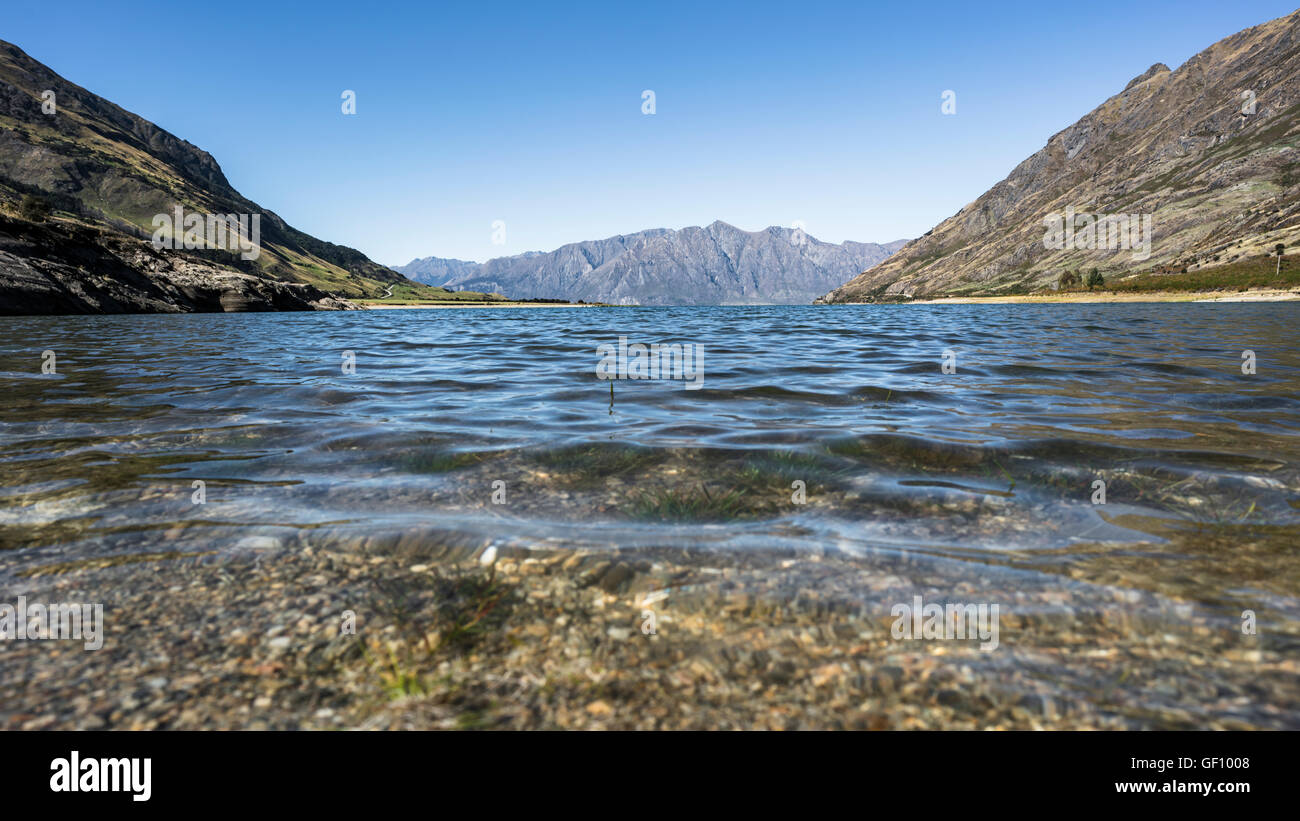 Lake Hawea, Neuseeland Stockfoto