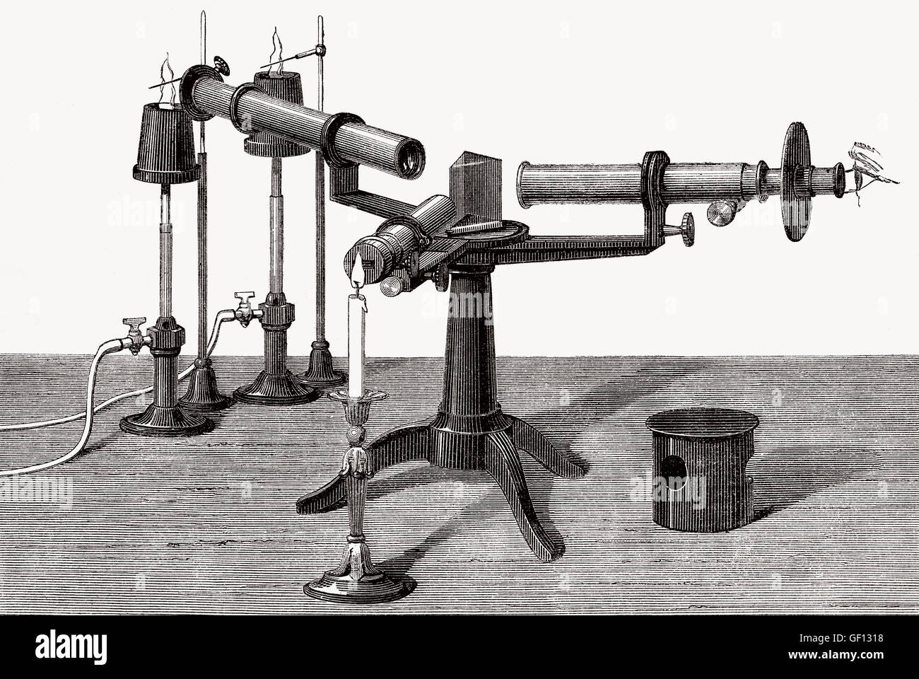 Spektroskopie, 19. Jahrhundert Stockfoto