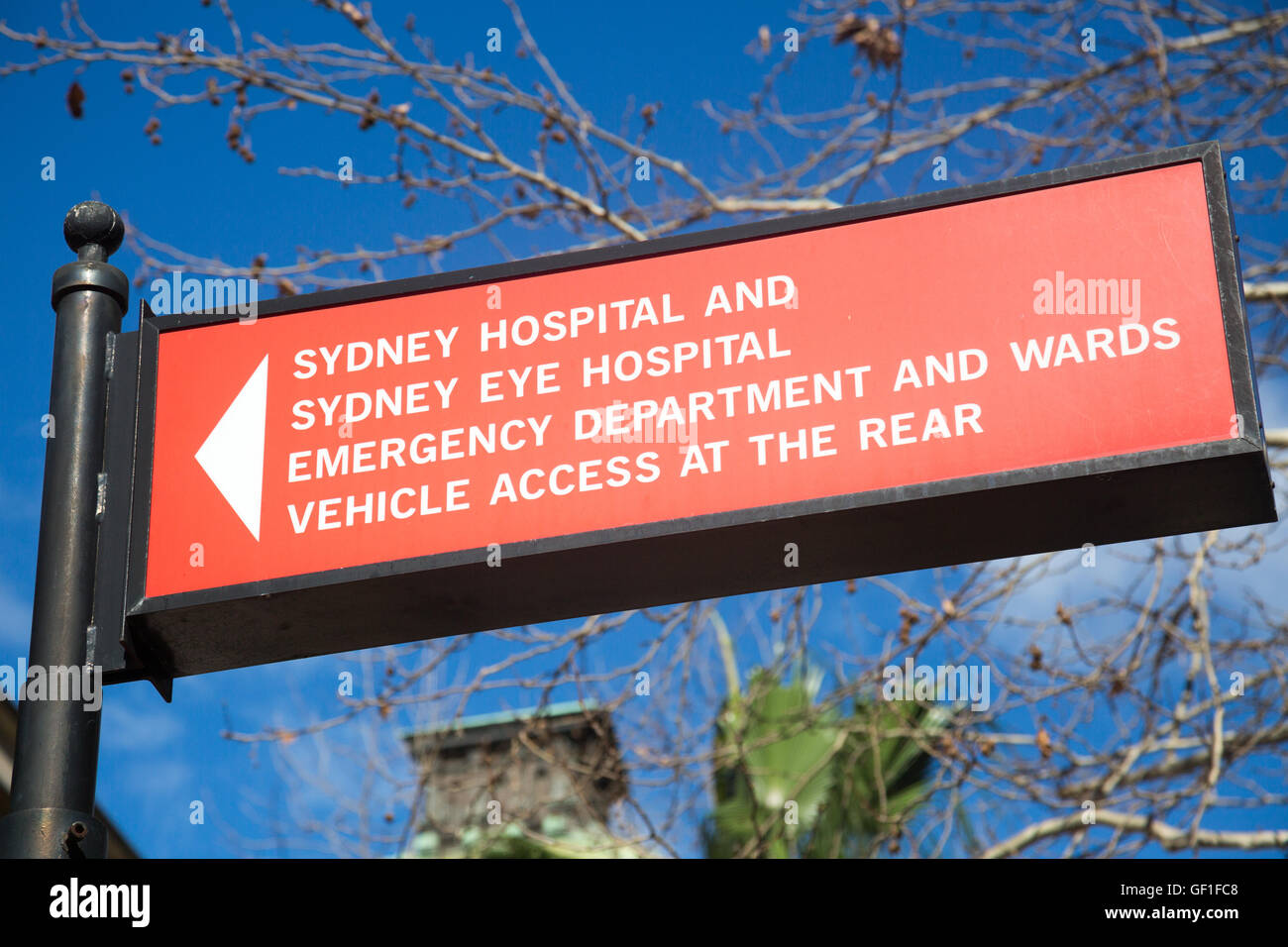 Sydney-Augenklinik in Macquarie Street im Stadtzentrum von Sydney, Australien Stockfoto
