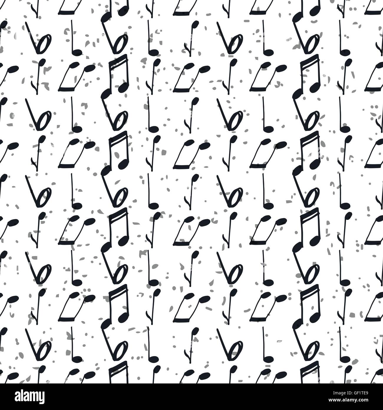 Nahtlose Muster mit Noten Stock Vektor
