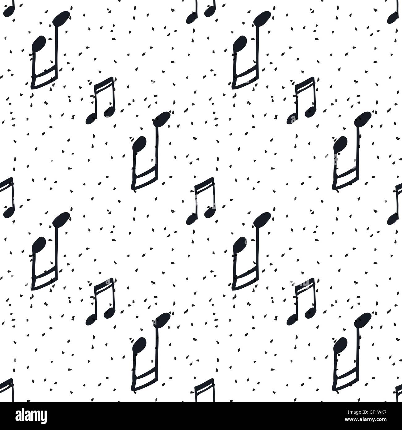 Nahtlose Muster mit Noten Stock Vektor