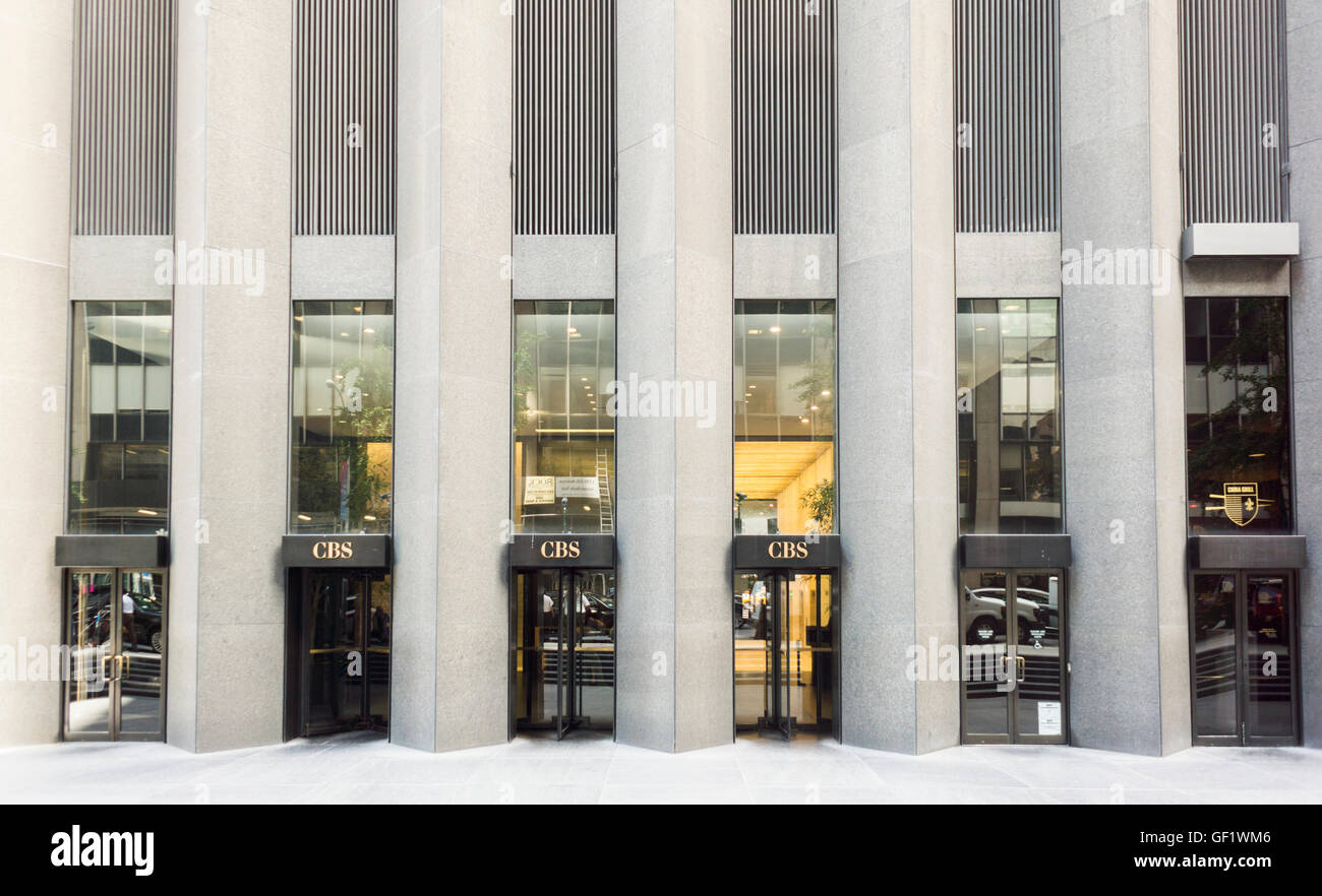 Black Rock, das CBS-Hauptquartier in New York am Mittwoch, 20. Juli 2016. (© Richard B. Levine) Stockfoto