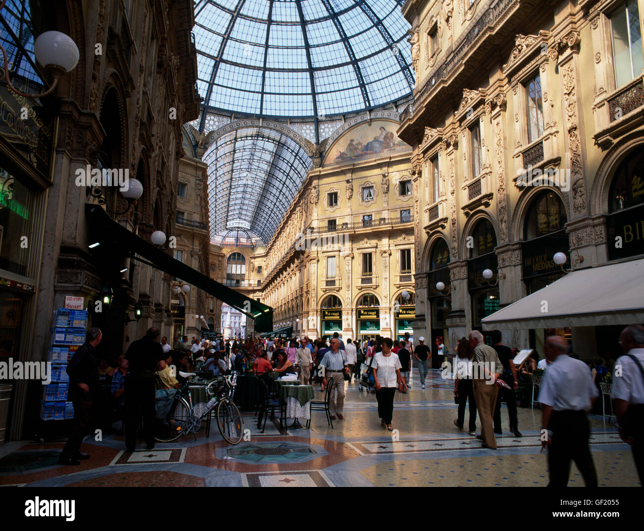 Milan Italien Galleria Vittorio Emanuele Ii Arcade Stockfoto