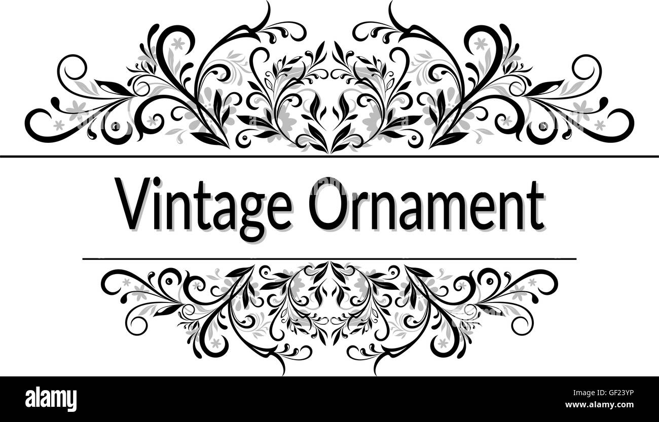 Vintage abstrakte kalligraphische Verzierung Stock Vektor