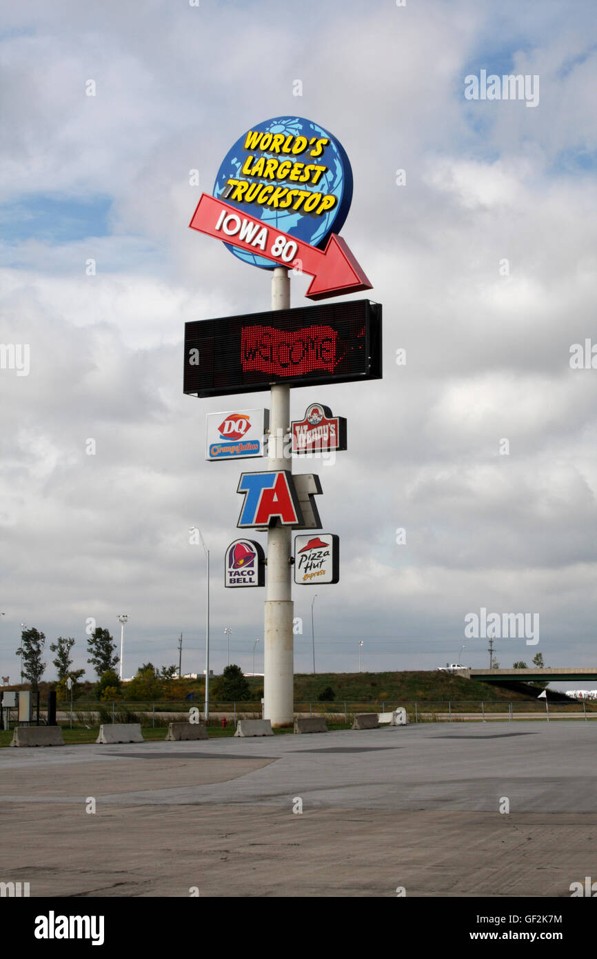 Iowa 80 Truckstop, Walcott, Iowa, USA Stockfoto