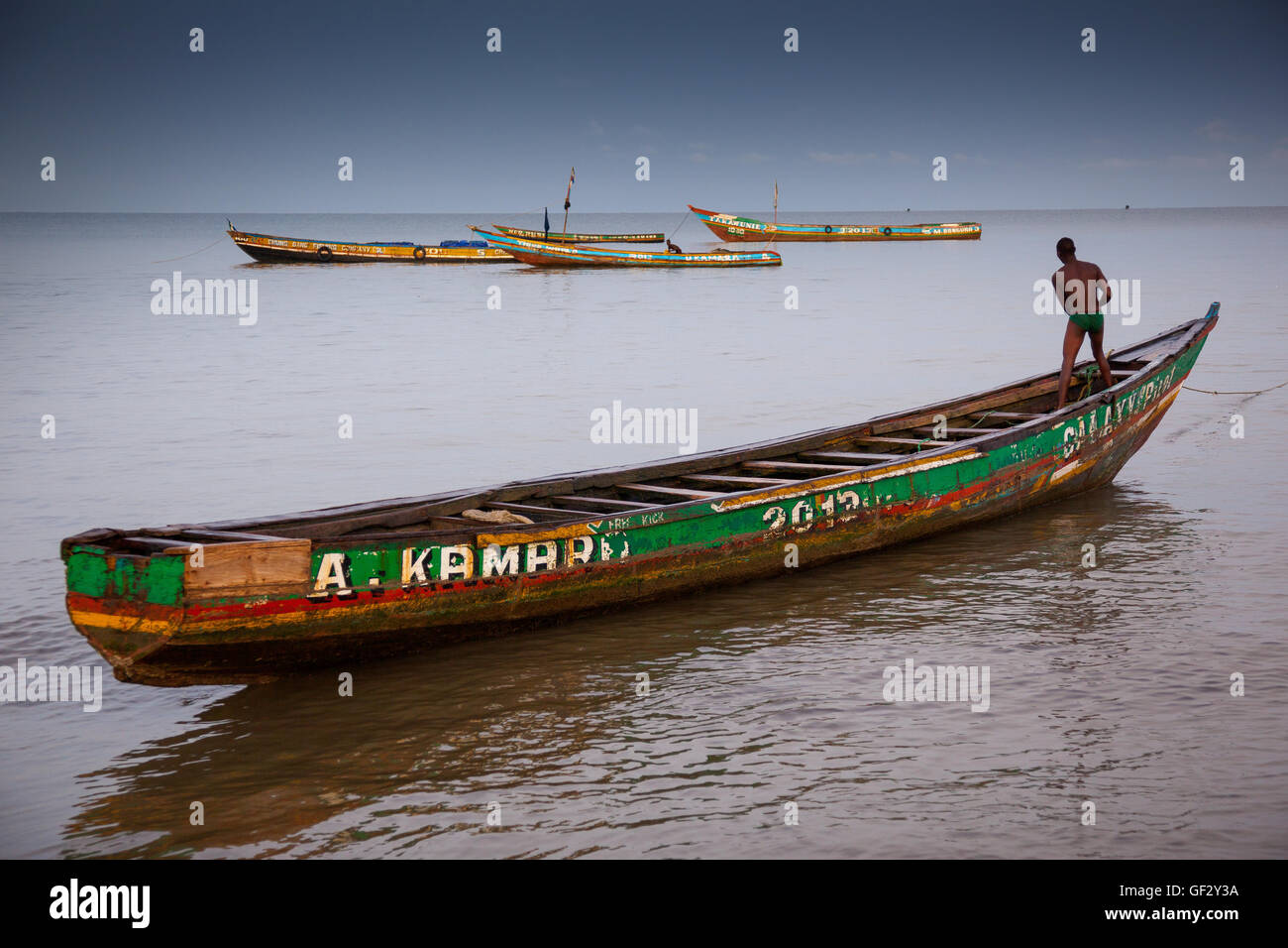 Yongoro, Sierra Leone - 3. Juni 2013: Westafrika, die Strände von Yongoro vor Freetown Stockfoto