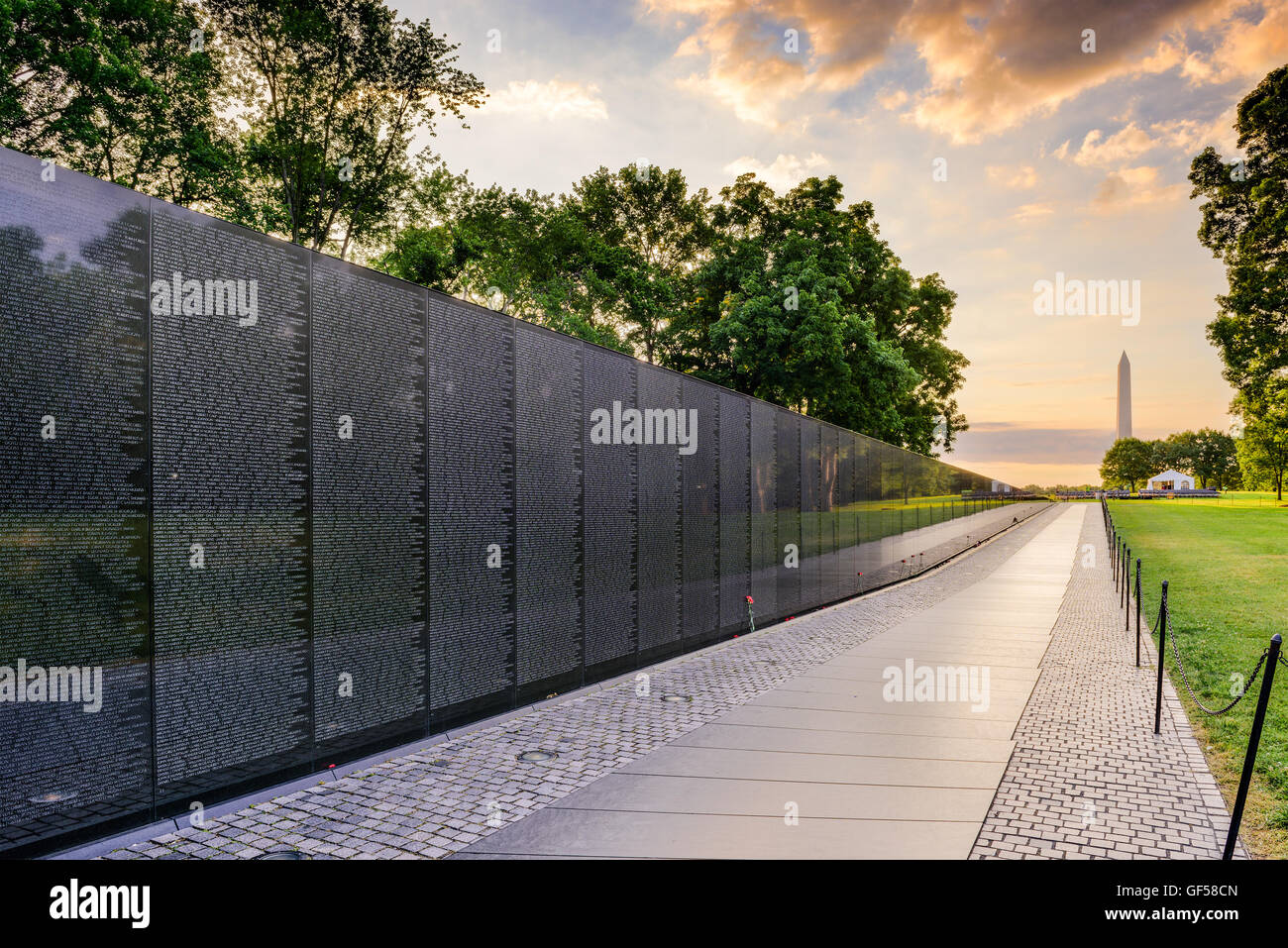 WASHINGTON DC, USA - 18. Juni 2016: Das Vietnam Veterans Memorial in Washington DC. Stockfoto