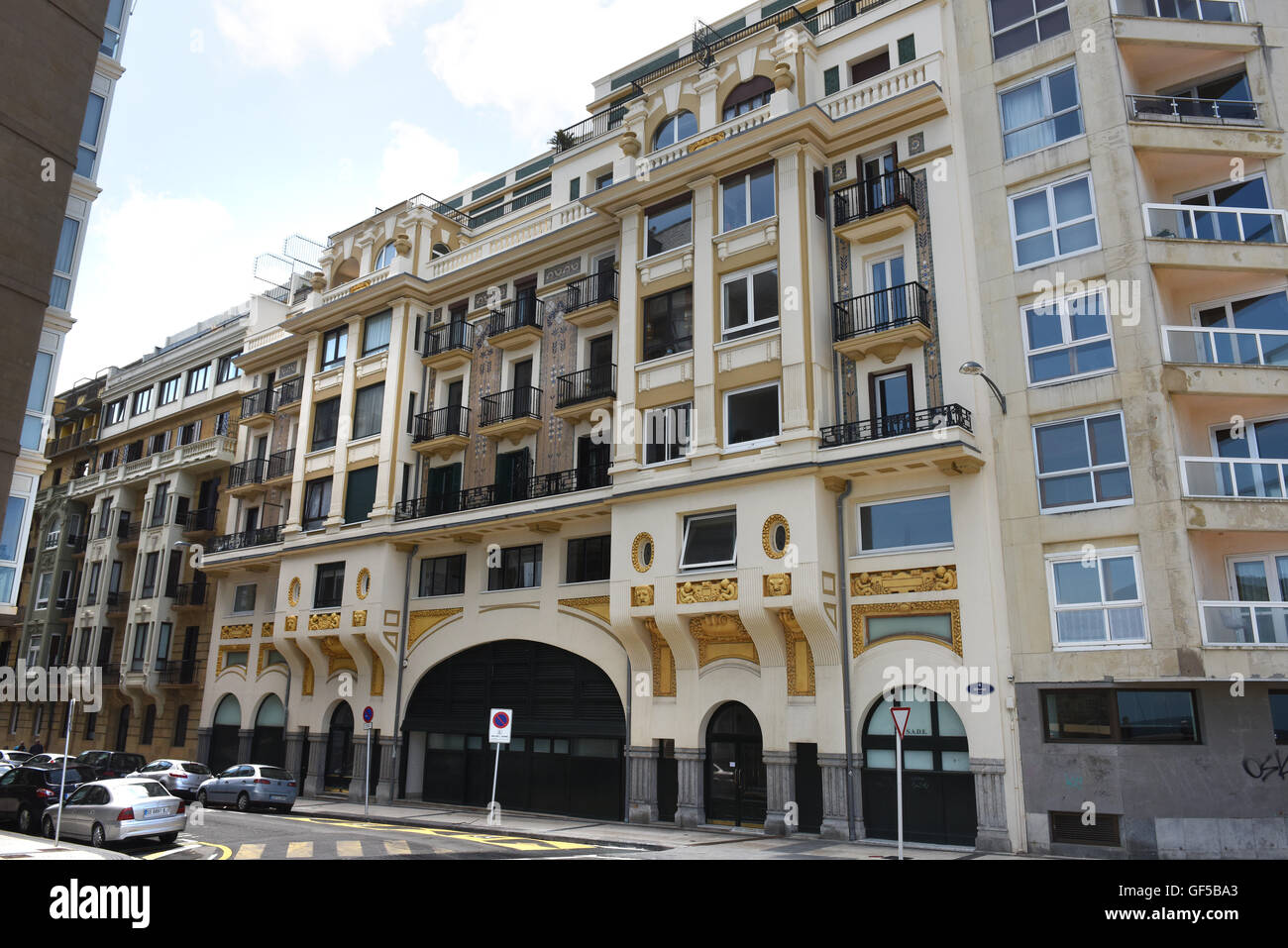 Luxus-Appartements in San Sebasti‡n Donostia Spanien Region Baskenland Stockfoto