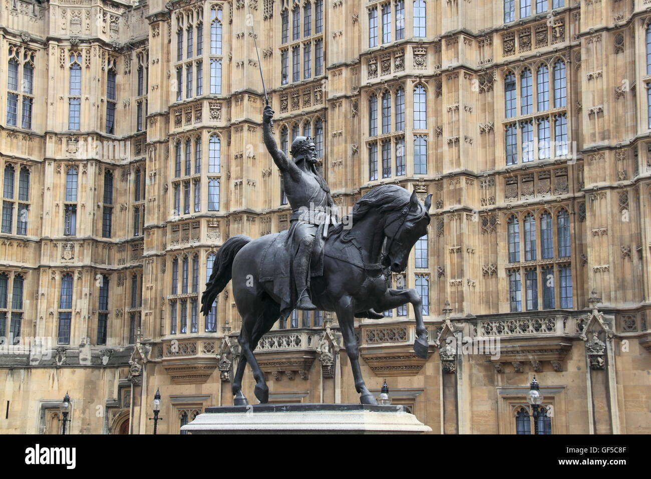 König Richard I (Löwenherz), Häuser des Parlaments, London, England, Großbritannien, Vereinigtes Königreich, UK, Europa Stockfoto