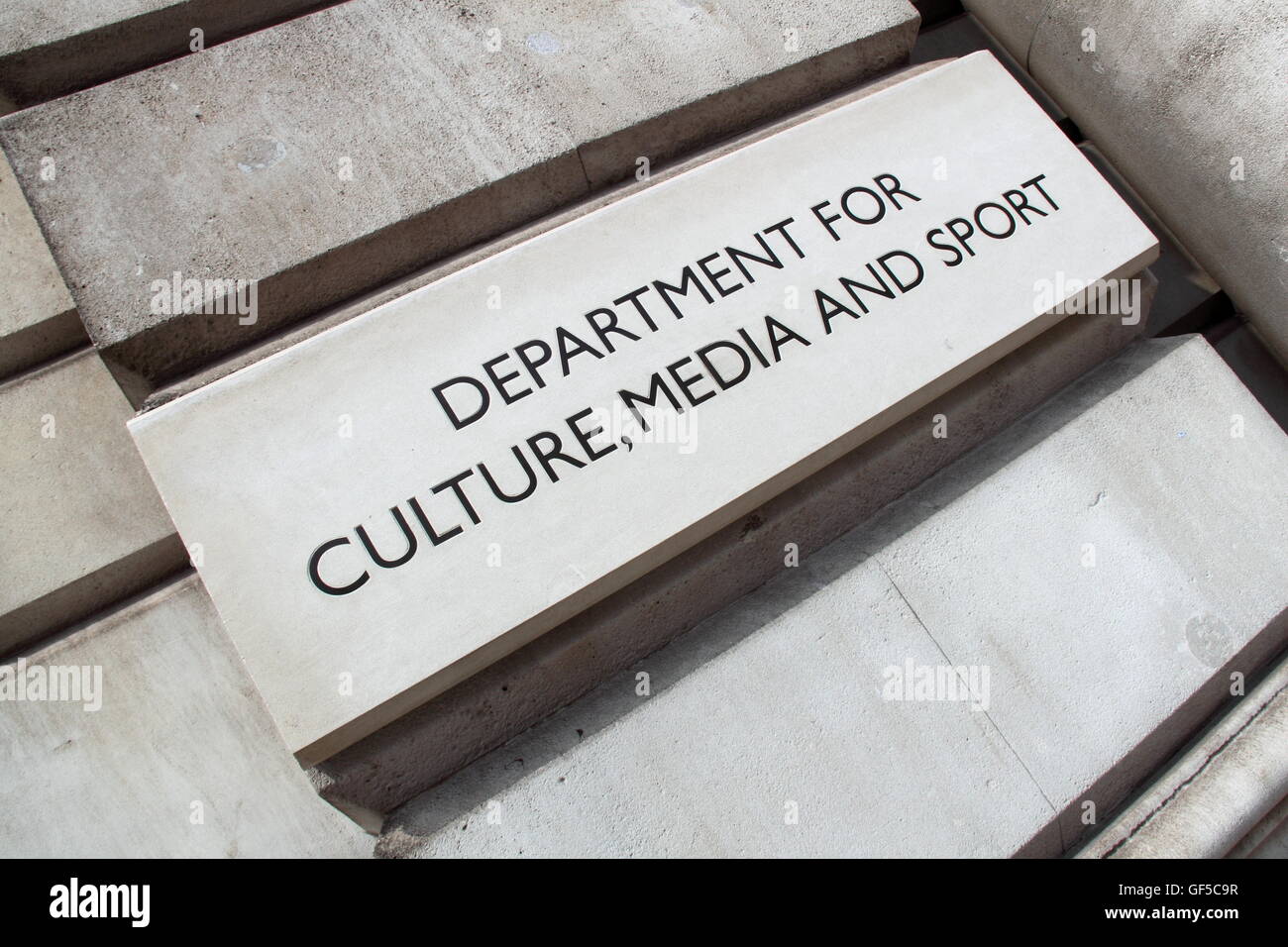 Ministerium für Kultur, Medien und Sport, Parlament Street, London, England, Großbritannien, Vereinigtes Königreich, UK, Europa Stockfoto