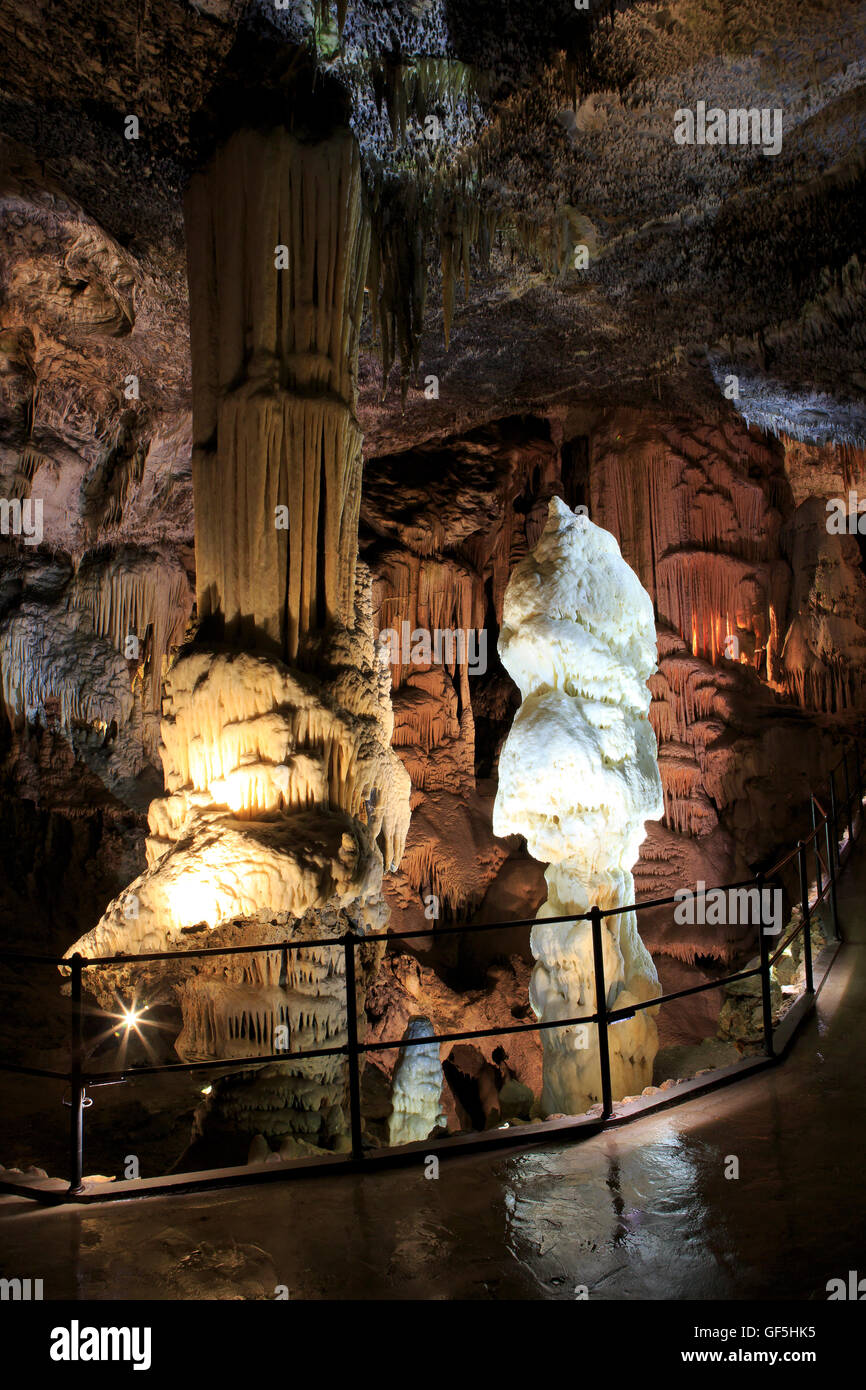 Die brillante Passage mit der Stalagmit Brilliant (weiße eins), Symbol ...