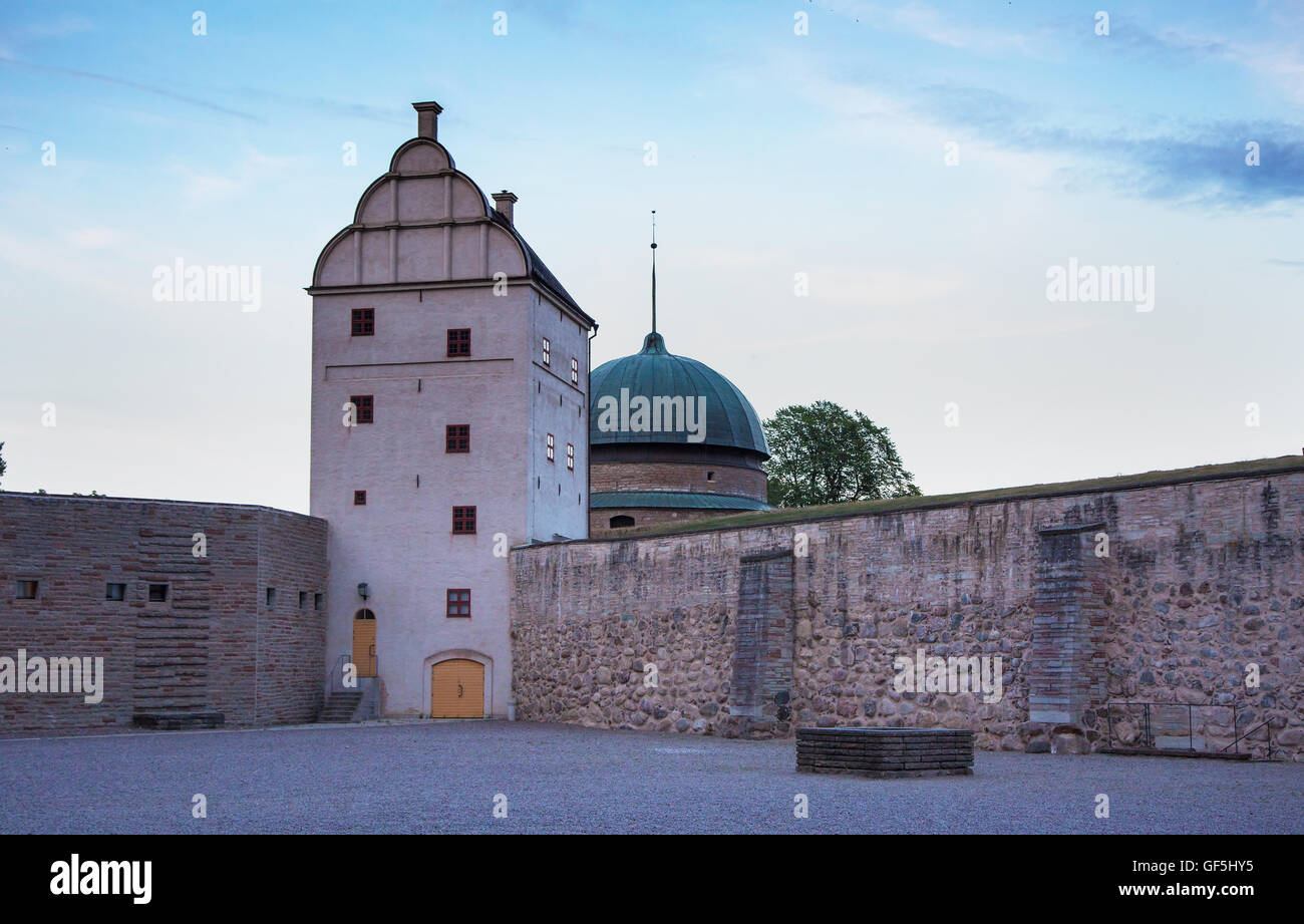 VADSTENA SCHWEDEN 26. Juli 2016. Die Burg Vadstena ist eine Burganlage, die in den 1500er Jahren als Festung von Gustav Vasa erbaut wurde Stockfoto