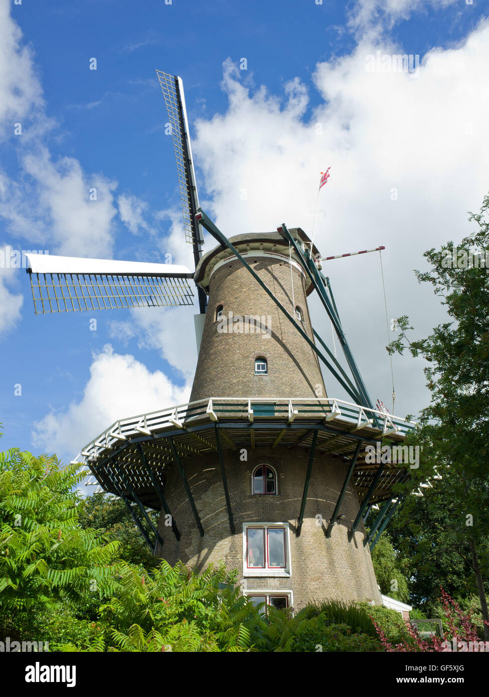 Holländische Windmühle Alkmaar Holland (Molen van Piet) Stockfoto