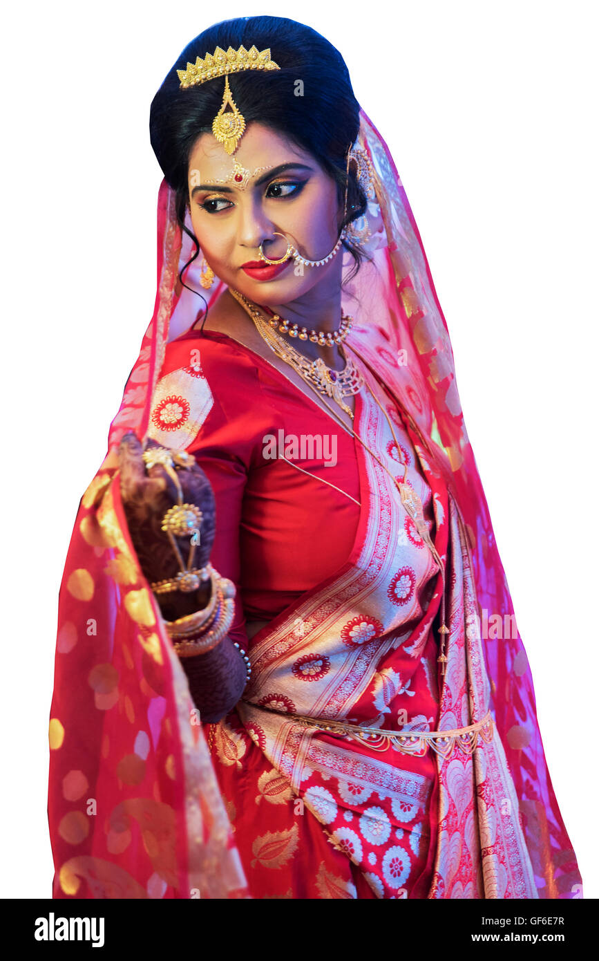 Bengali hinduistische Braut. Stockfoto