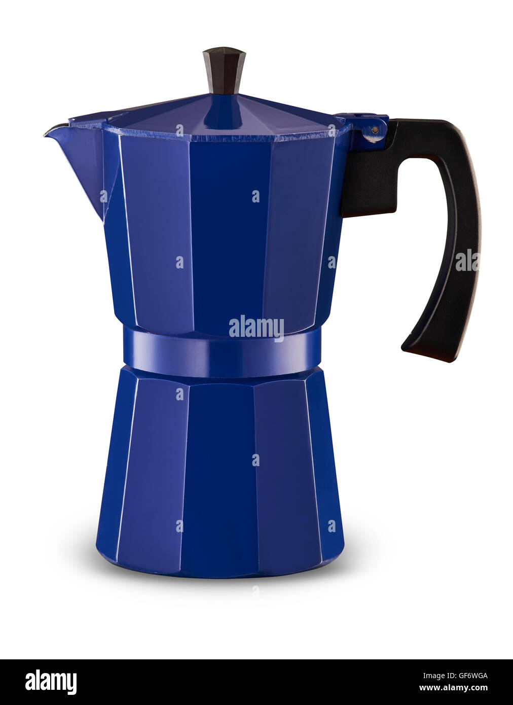Blaue Kaffee Kaffeemaschine Stockfoto
