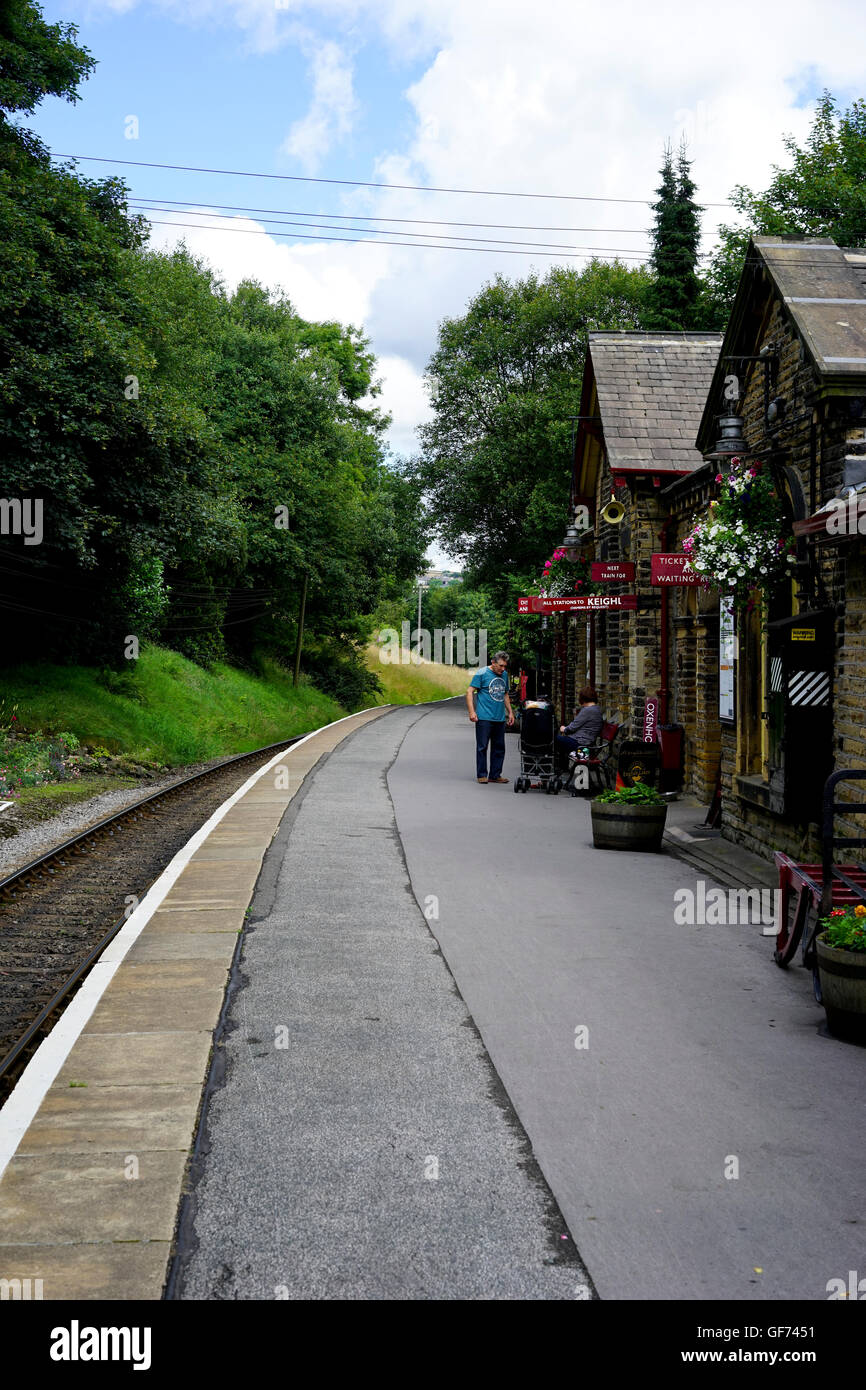 Haworth Bahnhof, Haworth, West Yorkshire, England UK Stockfotografie