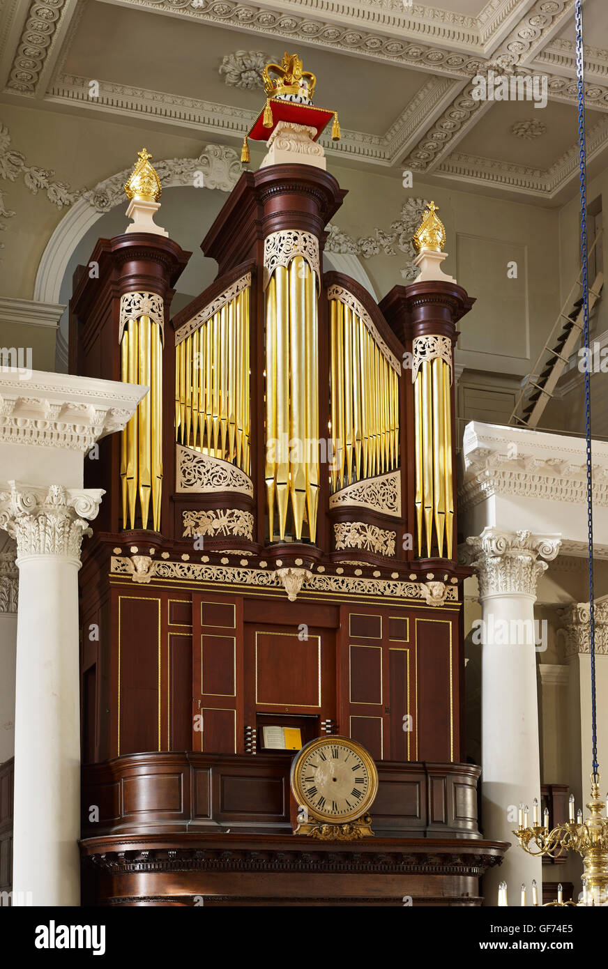Christuskirche Spitalfields Orgel von Richard Brücke Stockfoto