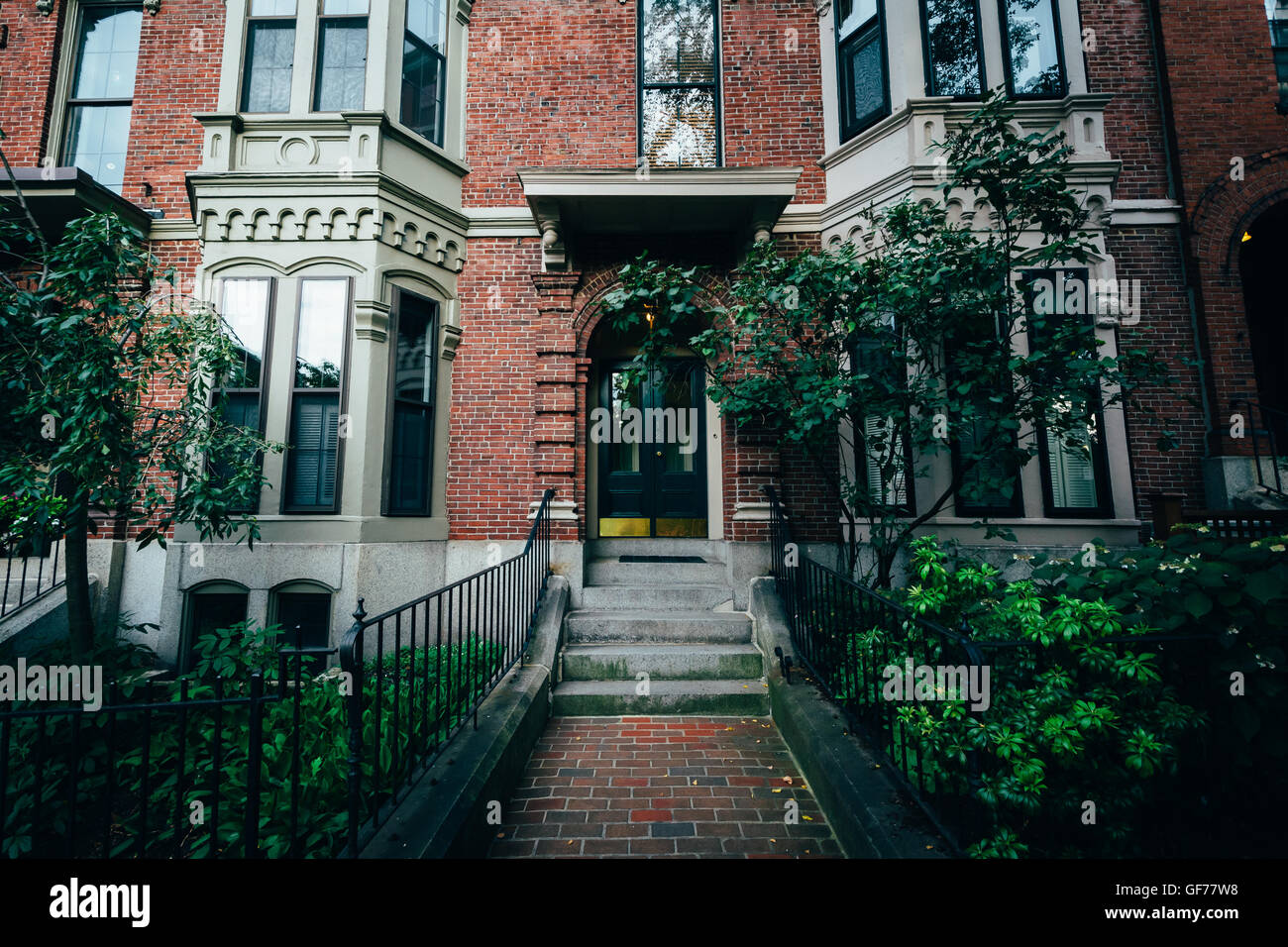 Häuser im Bunker Hill, Boston, Charlestown, Massachusetts. Stockfoto