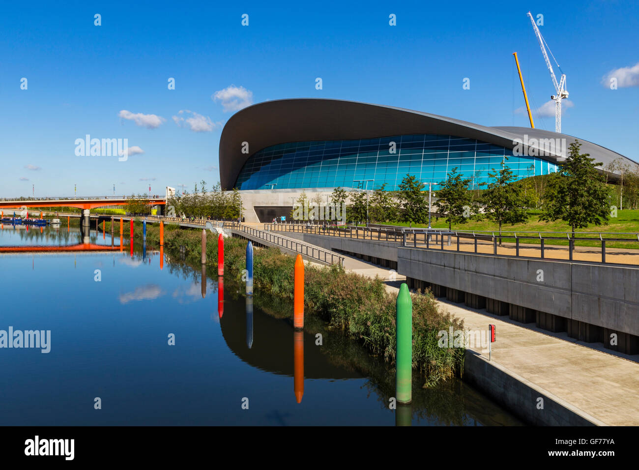 Olympiapark, London Aquatics Centre, London, England, Vereinigtes Königreich Stockfoto