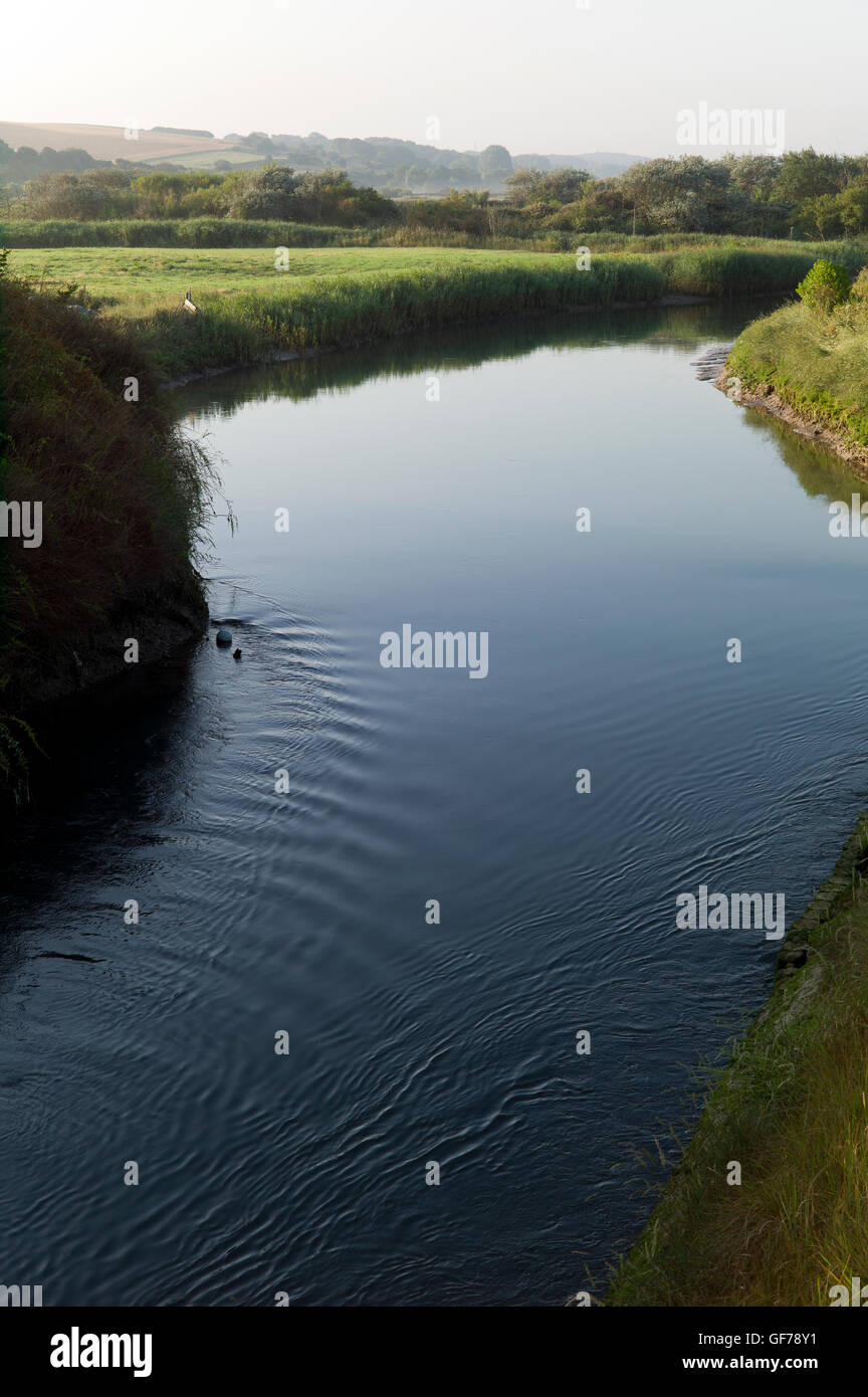 Fluss Saâne, Quiberville, Normandie, Frankreich Stockfoto