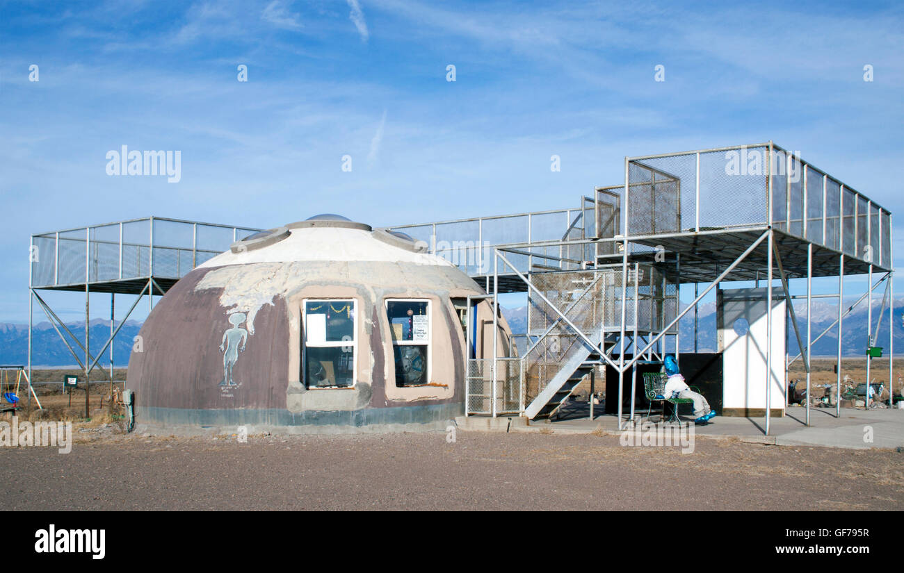 UFO-Wachturm in Hooper Colorado Stockfoto