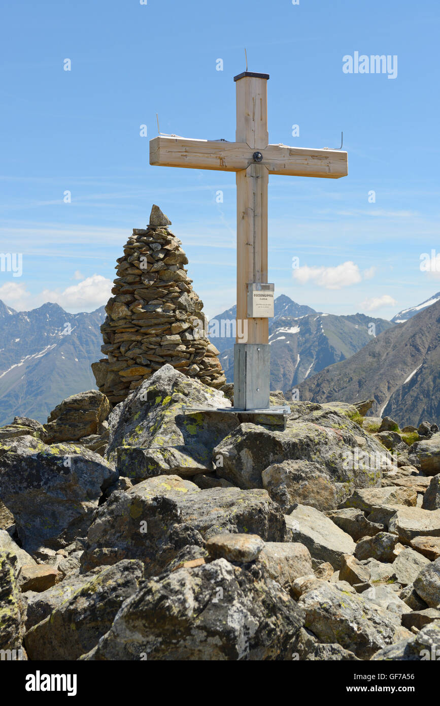 Egesen Gipfel, Stubaier Alpen, Tirol, Austria, Europe Stockfoto