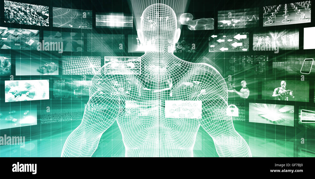 Digitales Marketing mit Zugang zum Konzept der zielgerichteten Anzeigen Stockfoto