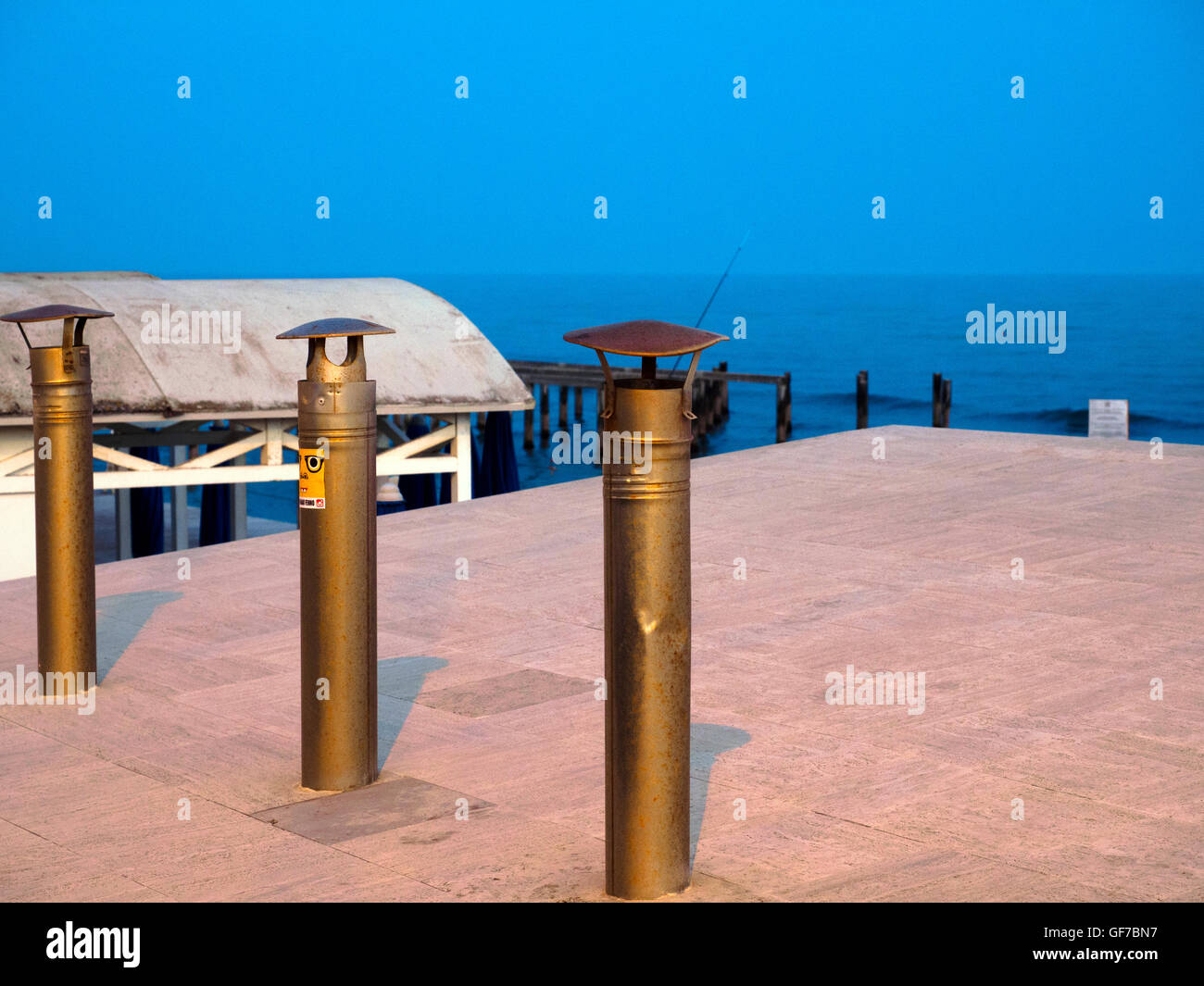 Strand von Ostia Lido - Rom, Italien Stockfoto