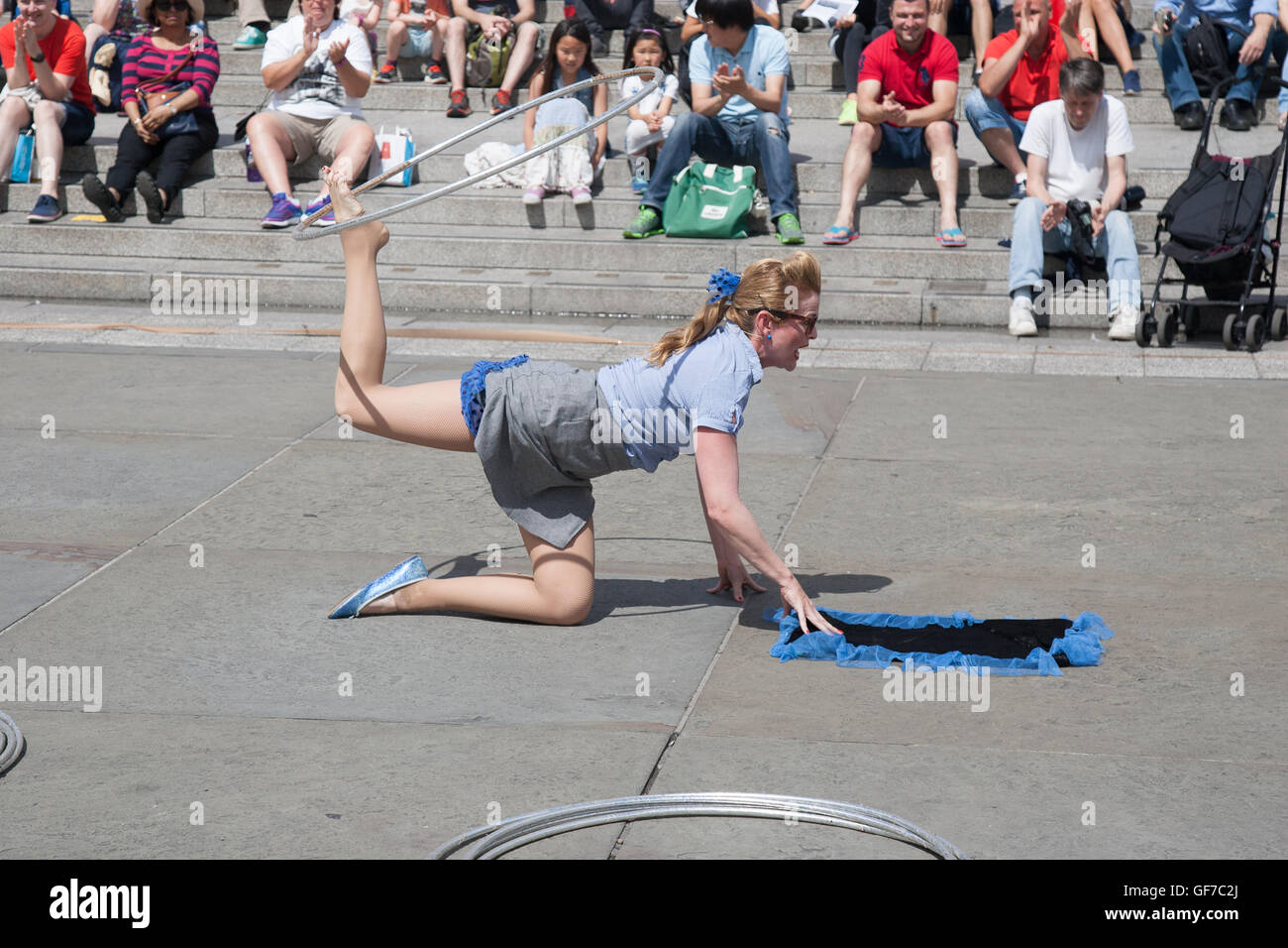 Straßenmusik Festival Trafalgar Square London England UK Europa Stockfoto