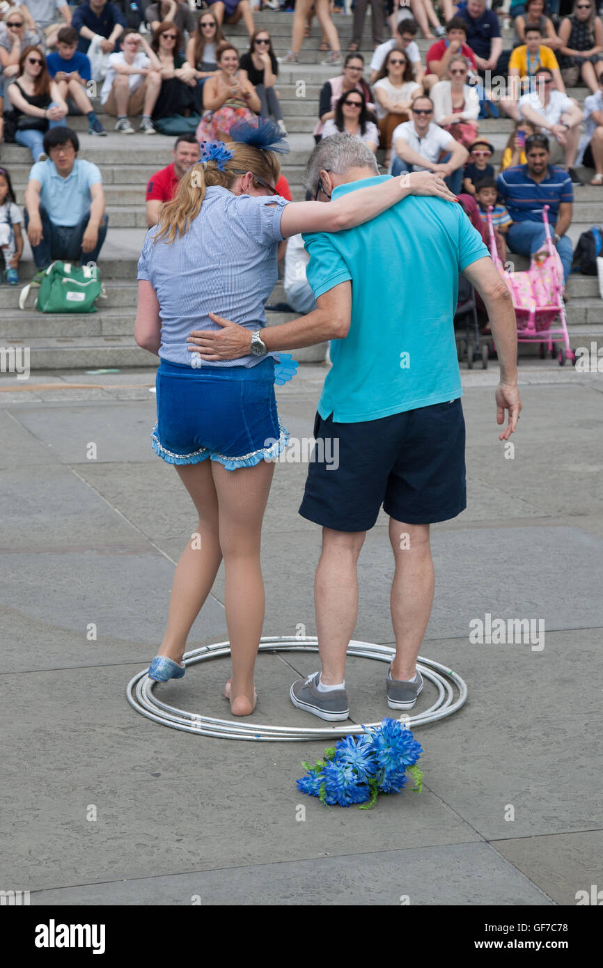 Straßenmusik Festival Trafalgar Square London England UK Europa Stockfoto