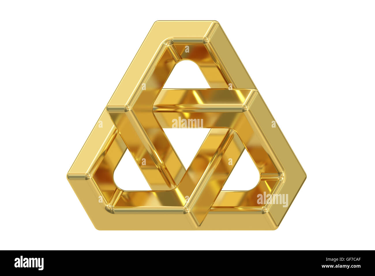 Unmogliche Dreieck Optische Tauschung 3d Rendering Isolierten Auf Weissen Hintergrund Stockfotografie Alamy