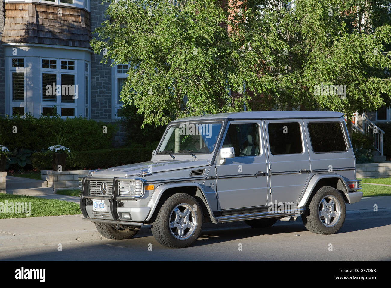 Mercedes Benz AMG 2008 SUV Auto Silber Stockfoto