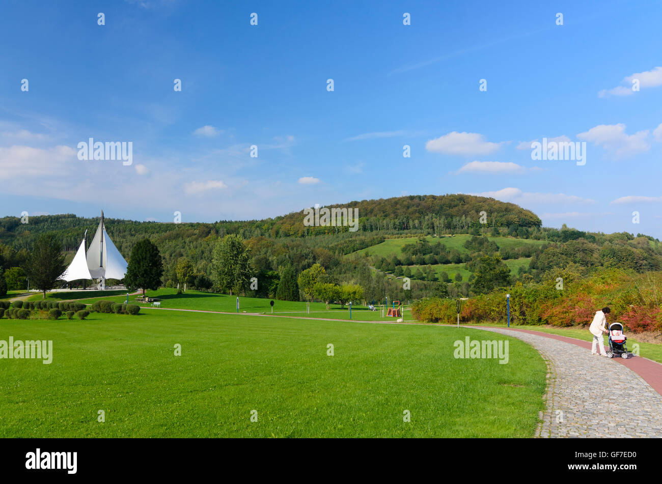 Bad Schlema: Kurpark (Gärten als Kurort), Deutschland, Sachsen, Sachsen, Stockfoto