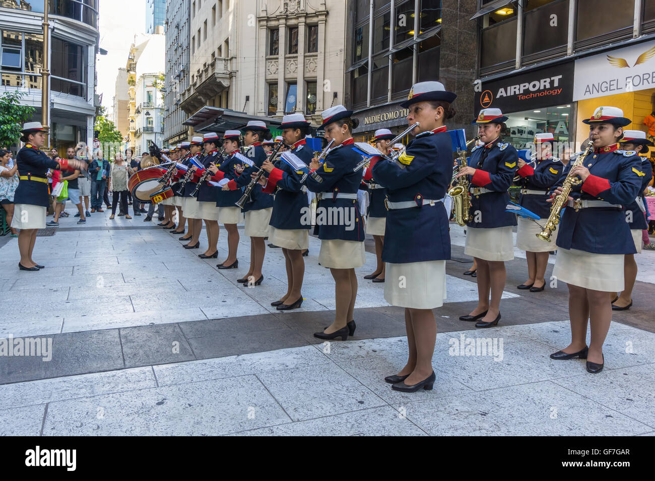 Argentinische Marine Musikband Stockfoto