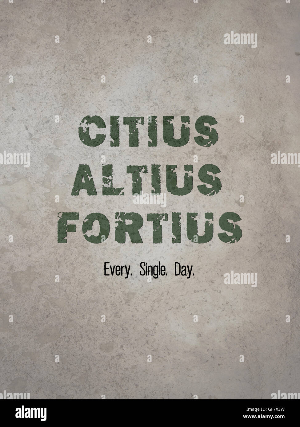 Citius, Altius, Fortius Stockfoto
