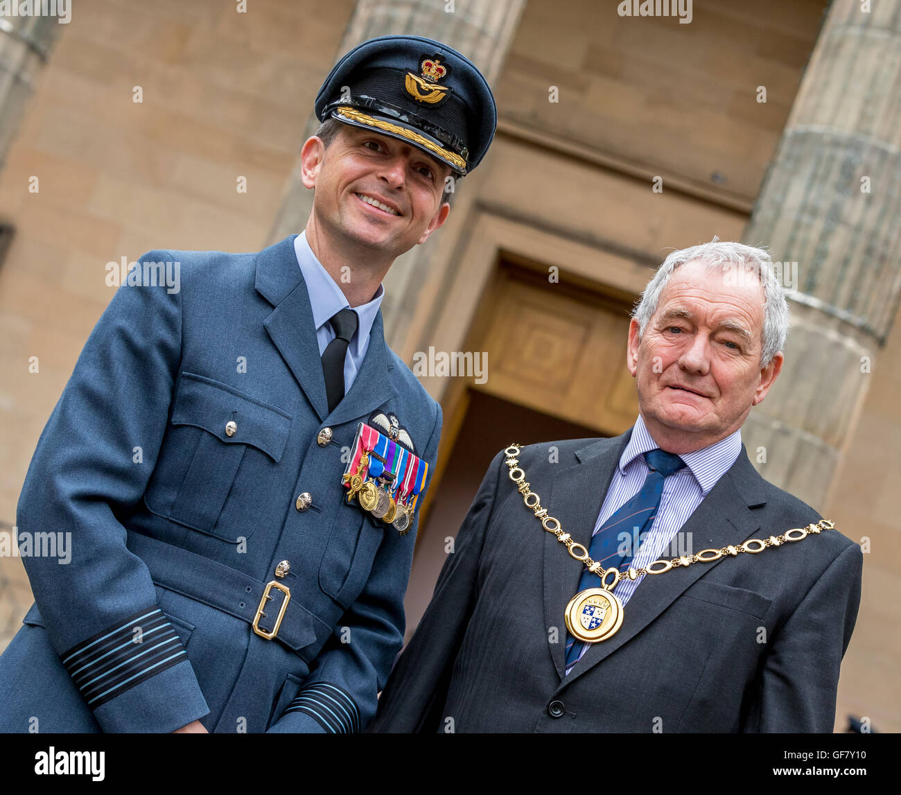 Service, Morays Streitkräfte zu feiern. Stockfoto