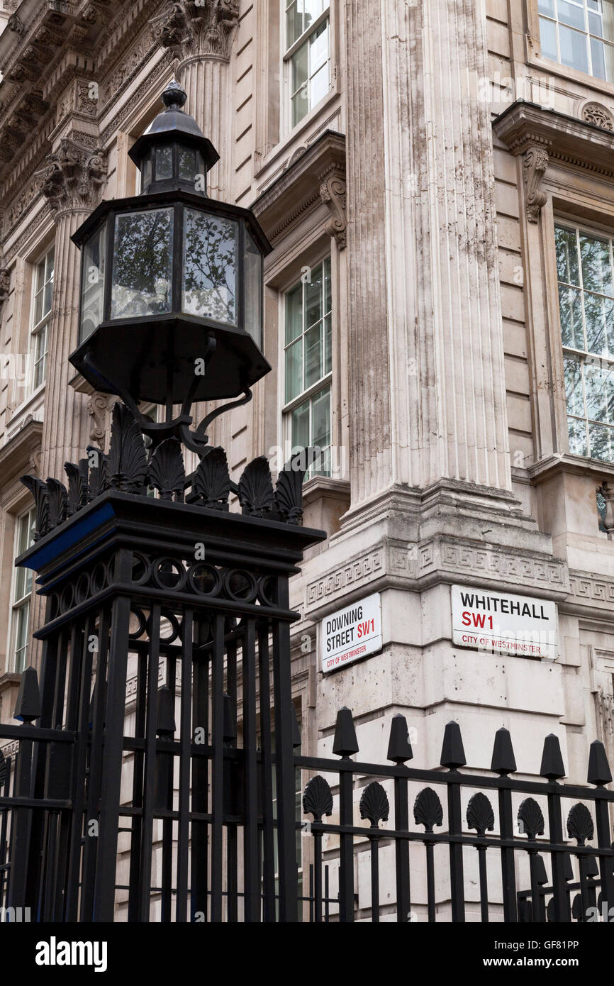 Downing Street, Westminster, London, England, Vereinigtes Königreich Stockfoto