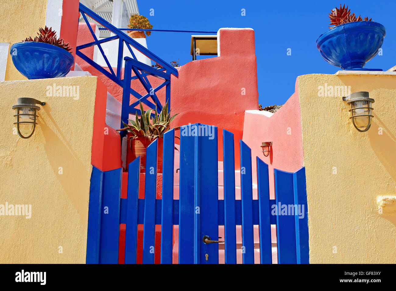 Haus in Santorini, Kykladen, Griechenland Stockfoto